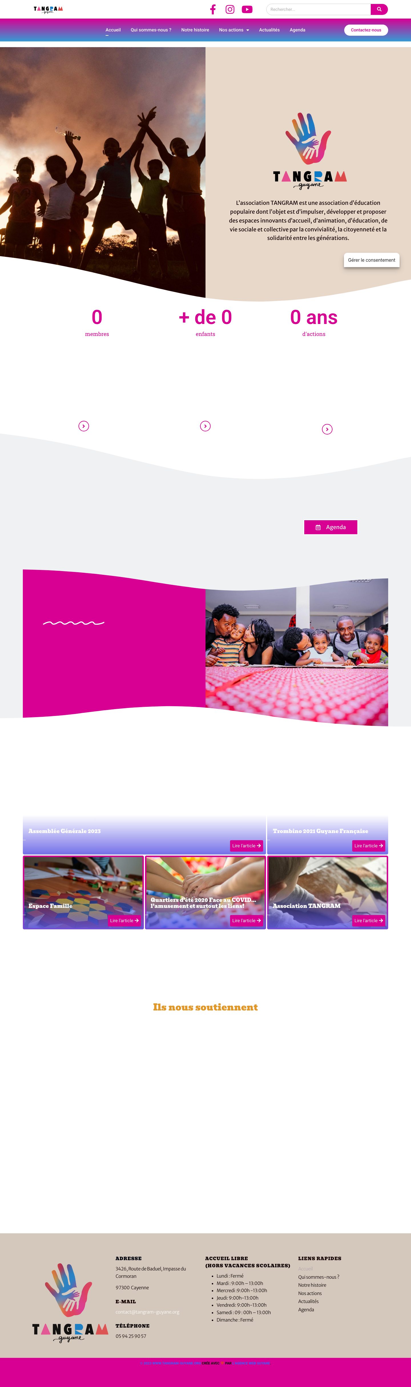 Capture du site Association Tangram
