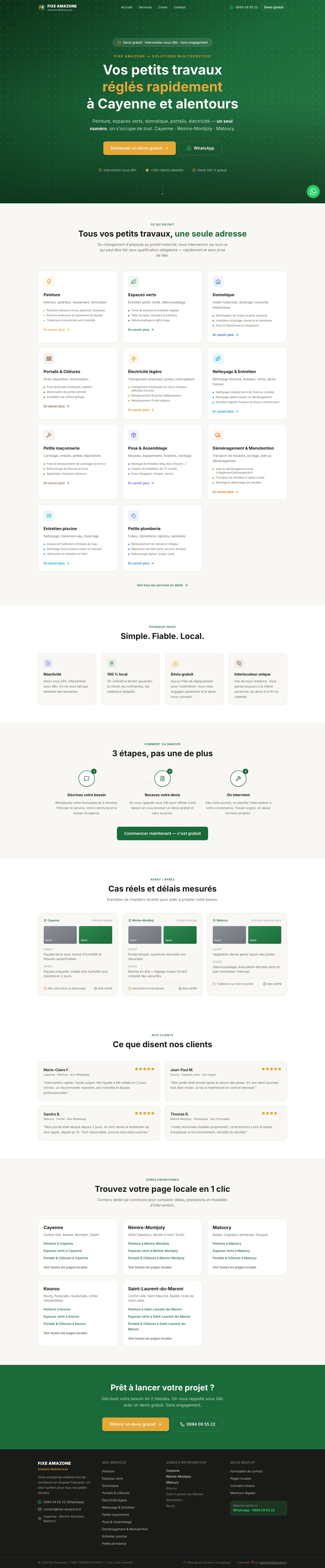Capture du site Fixe Amazone
