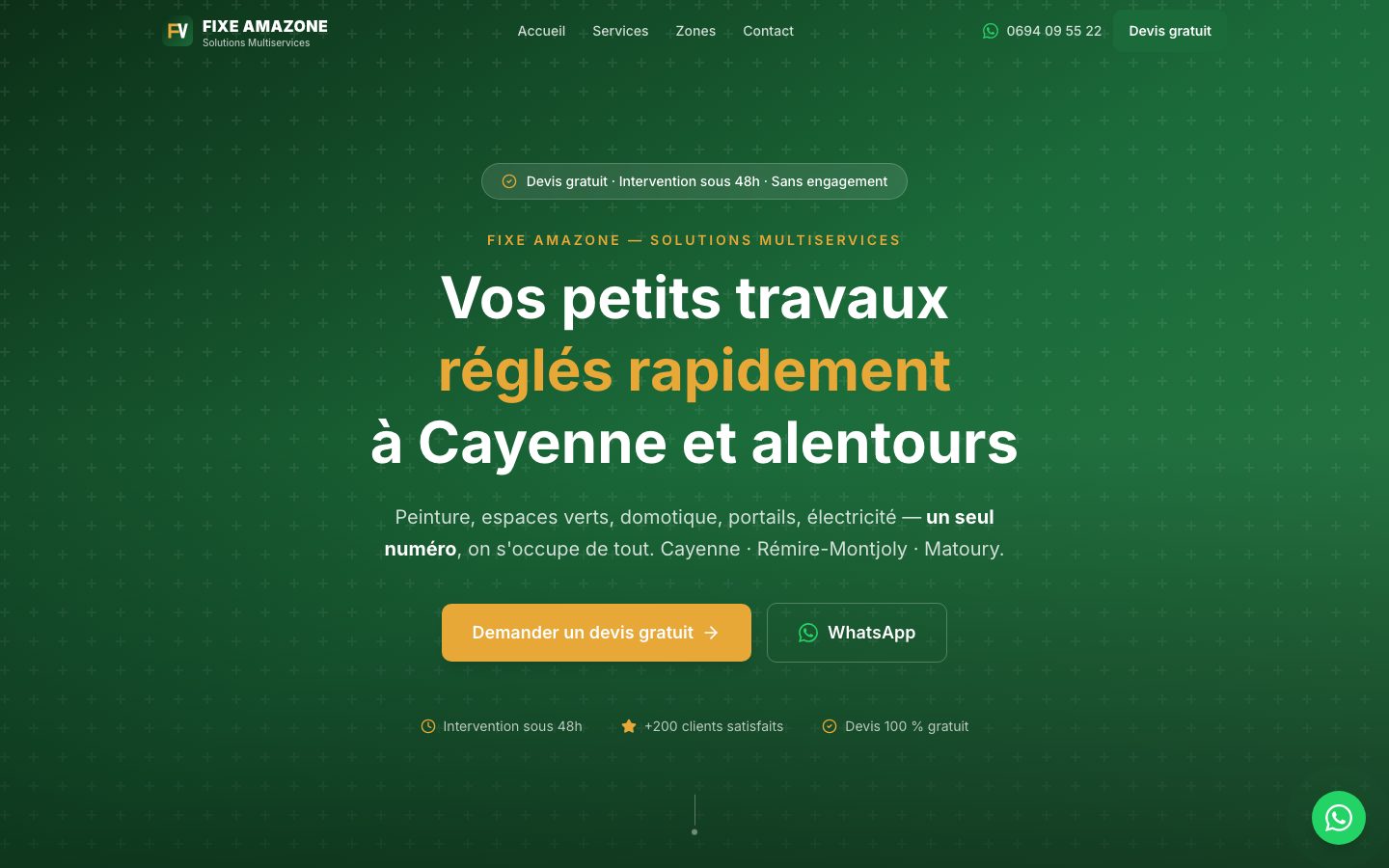 Capture du site Fixe Amazone
